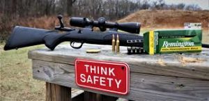 Safety warning at a shooting range