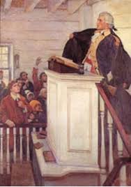 Pastor preaching in a church